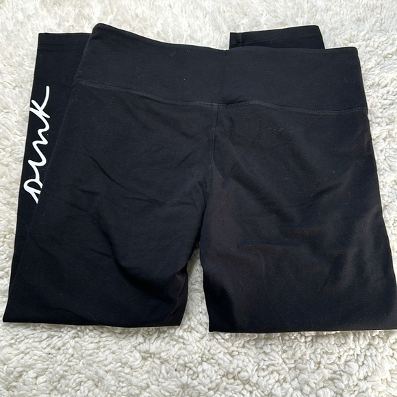 Victoria Secert Pink Plus Size Leggings XXL Cursive 1034 - Picture 4 of 9